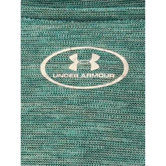 Under Armour Women's Teal Heathered Quarter Zip Long Sleeve Athletic Top SM - Picture 4 of 7